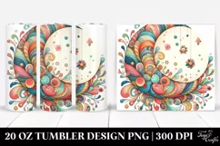 Colorful Moon Whimsical | 20 oz Tumbler Product Image 1