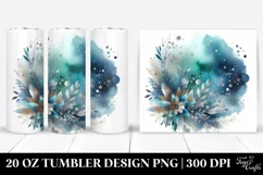 Colorful Cyan Background | 20 Oz Tumbler Product Image 1