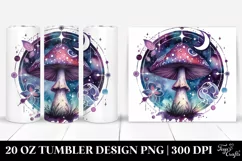 Vibrant Magical Celestial Mushroom 20 Oz Tumbler Product Image 1
