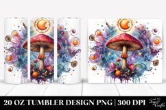 Vibrant Magical Celestial Mushroom 20 Oz Tumbler Product Image 1