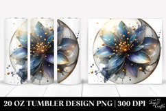 Glossy Lobelia Watercolor Tumbler Product Image 1