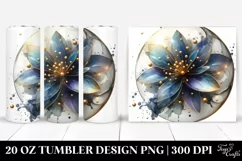Glossy Lobelia Watercolor Tumbler Product Image 1