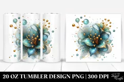 Glossy Lobelia Splash | 20 Oz Tumbler Product Image 1