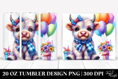 Colorful Baby Highland Cow | 20 Oz Tumbler Product Image 1