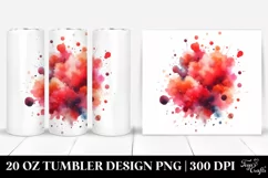 Colorful Watercolor Particles Splash | 20 Oz Tumbler Product Image 1