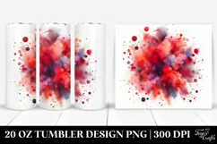 Colorful Watercolor Particles Splash | 20 Oz Tumbler Product Image 1