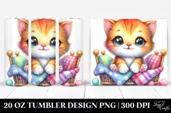 Colorful Children Bed Kitten Tumbler Product Image 1