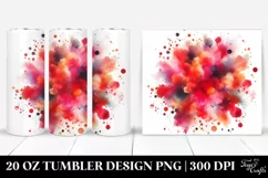 Colorful Watercolor Particles Splash | 20 Oz Tumbler Product Image 1