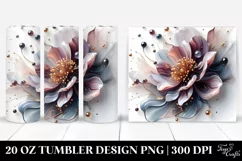 Glossy Anemone Golden Splash Tumbler Product Image 1