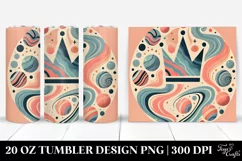 Colorful Pastel Marble Crown 20 Oz Tumbler Product Image 1