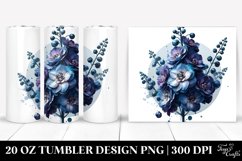 Shiny Delphinium Watercolor Tumbler Product Image 1
