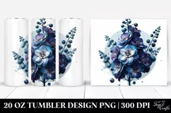 Shiny Delphinium Watercolor Tumbler Product Image 1