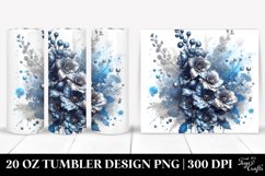 Shiny Delphinium Watercolor Tumbler Product Image 1