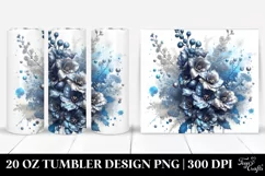 Shiny Delphinium Watercolor Tumbler Product Image 1