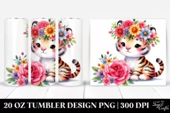 Colorful Baby Tiger | 20 oz Tumbler Product Image 1