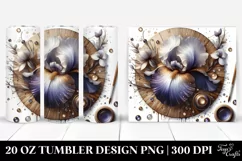Shiny Iris Metalic Wood Tumbler Product Image 1