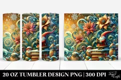 Colorful Background of Magic Plants and Snowflakes | 20 oz Product Image 1