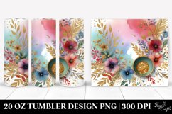 Colorful Watercolor Golden Foil | 20 Oz Tumbler Product Image 1