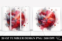 Redish Watercolor Silver Foil | 20 Oz Tumbler Product Image 1