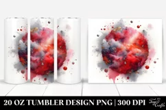 Redish Watercolor Silver Foil | 20 Oz Tumbler Product Image 1