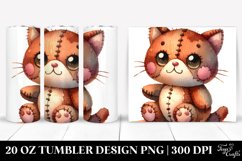 Vibrant Plush Cat Sewed Tumbler Product Image 1