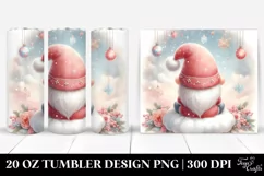cute Christmas Gnomes on Cloud | 20 oz Tumbler Product Image 1