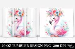 Colorful Flamingo | 20 oz Tumbler Product Image 1