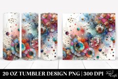 Colorful Watercolor Metalic Insertions | 20 Oz Tumbler Product Image 1