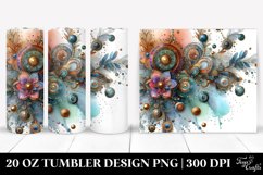 Colorful Watercolor Metalic Insertions | 20 Oz Tumbler Product Image 1