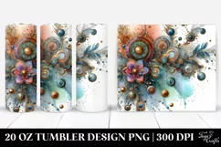 Colorful Watercolor Metalic Insertions | 20 Oz Tumbler Product Image 1