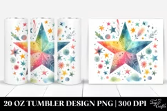 Colorful Simple Star | 20 Oz Tumbler Product Image 1