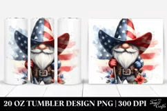 Patriotic Cowboy Gnome | 20 oz Tumbler Product Image 1