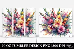 Vibrant Gladiolus Bouquet | 20 Oz Tumbler Product Image 1