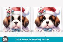 Watercolor Cute Baby Saint Bernard | 20 oz Tumbler Product Image 1