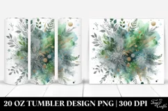 Colorful Greenish Watercolor Background | 20 Oz Tumbler Product Image 1