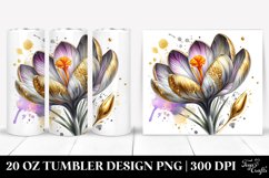 Detailed Shiny Crocus | 20 Oz Tumbler Product Image 1