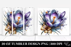 Shiny Crocus with Golden Insertions | 20 Oz Tumbler Product Image 1