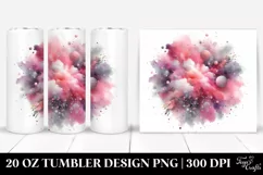 Colorful PINkish Watercolor Particles | 20 Oz Tumbler Product Image 1
