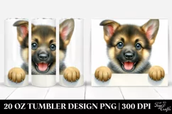 Cute Baby German Shepherd Smiling | 20 Oz Tumbler Product Image 1