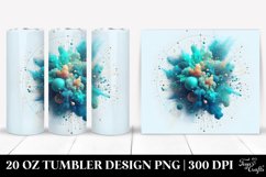 Colorful Cyan Watercolor Particles with Metallic Inserts | Product Image 1
