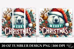 Vibrant Christmas Polar Bear Clipart 20 Oz Tumbler Product Image 1