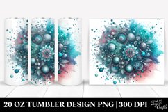 Colorful Cyan Watercolor Particles | 20 Oz Tumbler Product Image 1