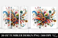 Whimsical Vibrant Flower | 20 Oz Tumbler Product Image 1