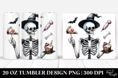 Halloween Skeleton Clipart, Transparent 20 Oz Tumbler Product Image 1