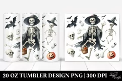 Simple Funny Halloween Skeleton 20 Oz Tumbler Product Image 1