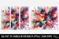 Colorful Watercolor Particles | 20 Oz Tumbler Product Image 1