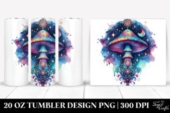 Magical Celestial Mushroom Sublimation Clipart Product Image 1