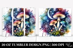Magical Celestial Mushroom Sublimation Clipart Product Image 1