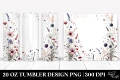 Centered Watercolor Wild Flowers | 20 Oz Tumbler Product Image 1