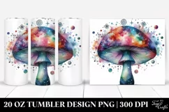 Colorful Watercolor Magical Celestial Mushrooms | 20 Oz Product Image 1
